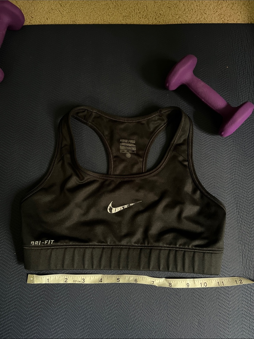 Nike Black Dri-FIT Racerback compression Bra